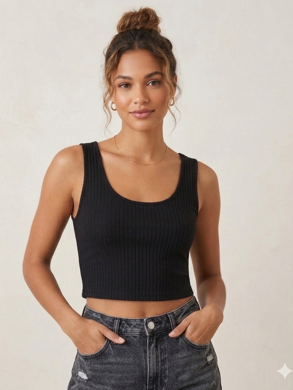 Women's Forever 21 Crop Top  - Black - Size Large - EUC